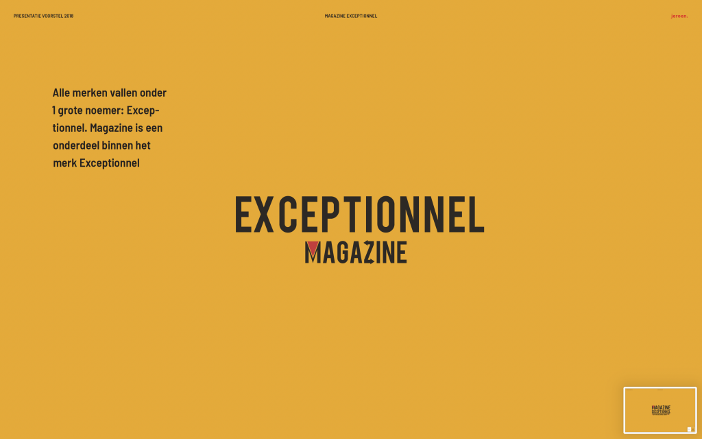 Magazine Exceptionnel Voorstel