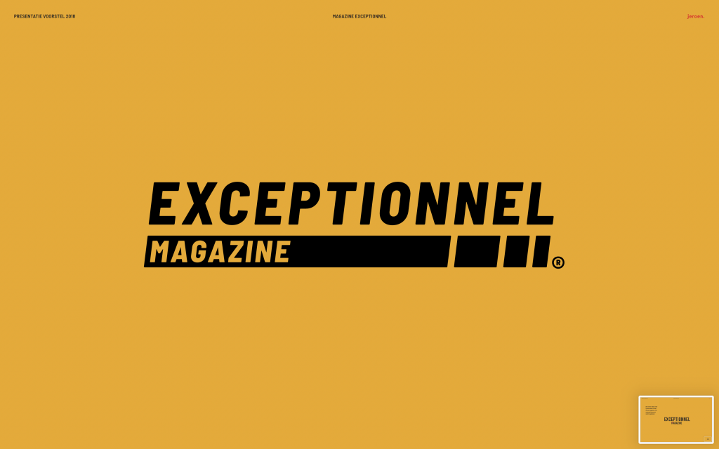 Magazine Exceptionnel Voorstel