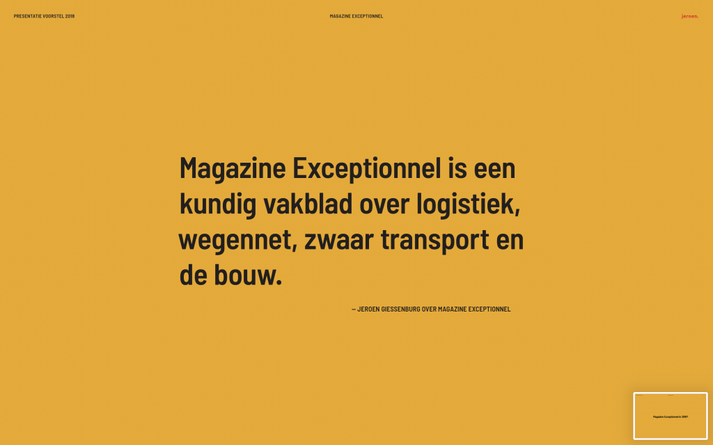 Magazine Exceptionnel Voorstel