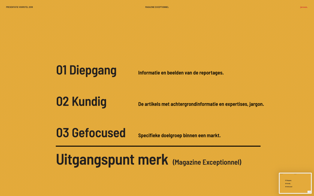 Magazine Exceptionnel Voorstel