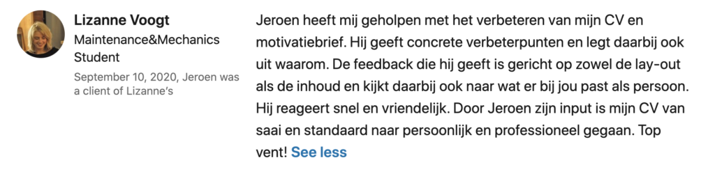 Recensie van cv scan