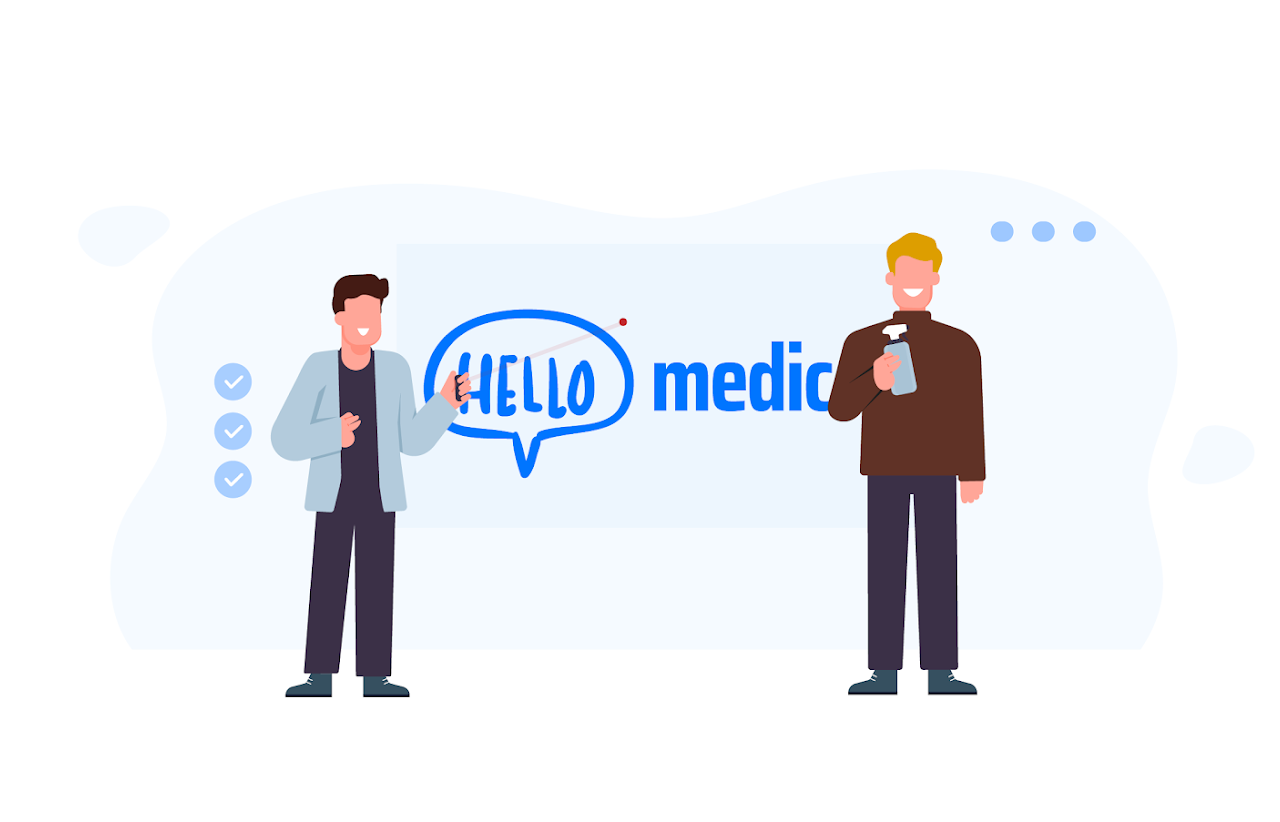 Zeg hallo tegen medische animaties